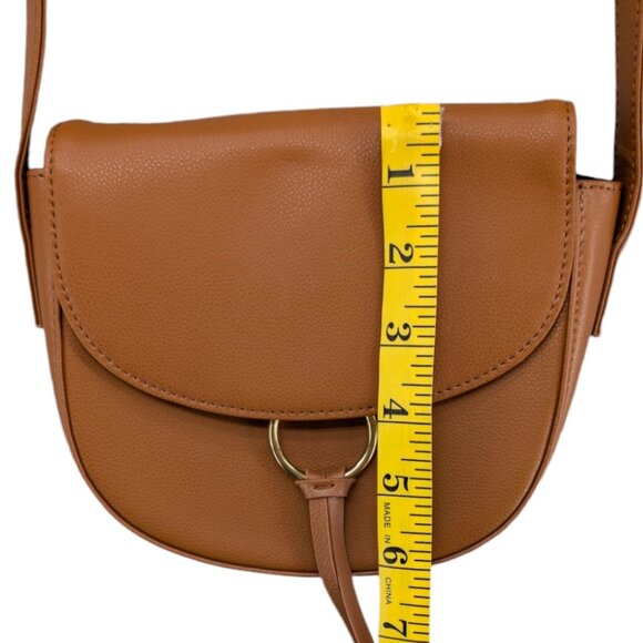 JJ Winters Ivy Crossbody Leather Bag Caramel Brown Purse Adjustable Strap - Picture 12 of 16